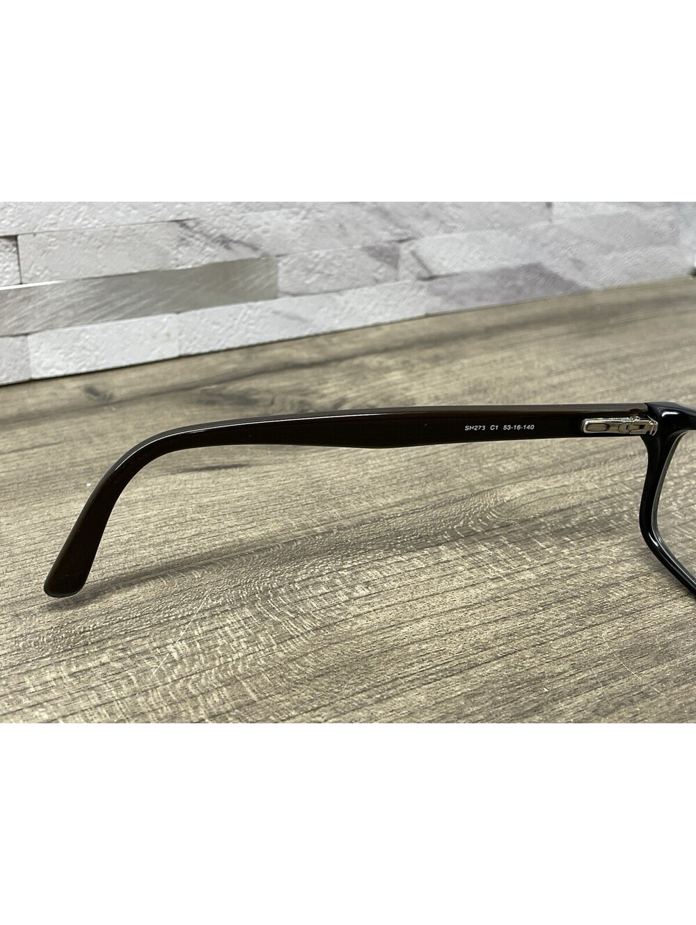 Scott Harris Eyeglasses Sh273 C3 53[]16-140 Full Rim Black Brown Wood Frames View 6